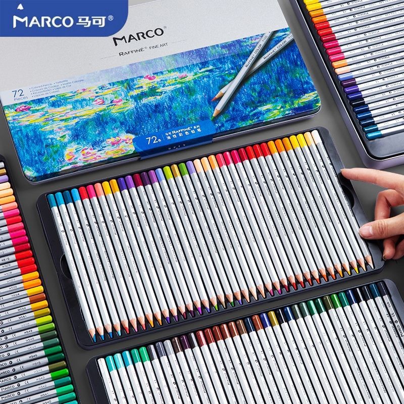Chì Màu Khô Gốc Dầu Marco Raffine 7100 24/36/48/72 màu (hộp giấy hoặc ...