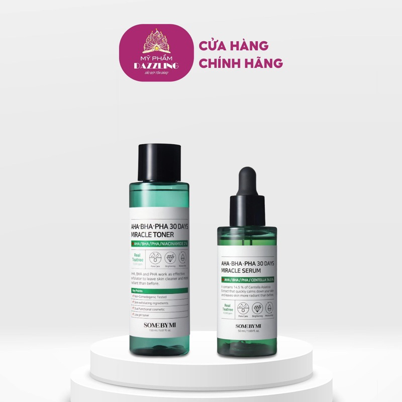 Combo Toner + Serum Some By Mi AHA-BHA-PHA 30 Days Miracle | Shopee ...