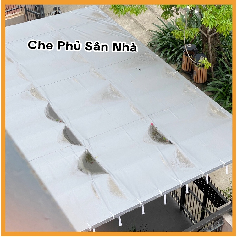 [Kích Thước Vừa Và Nhỏ] Bạt Trắng Ghi Loại Dày, Dai Che Mưa Nắng, Phủ Bụi, Che Hàng Quán Công Nghệ Hàn Quốc
