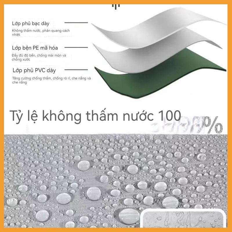[Kích Thước Vừa Và Nhỏ] Bạt Xanh Rêu Loại Dày, Dai Che Mưa Nắng, Phủ Bụi, Che Hàng Quán Công Nghệ Hàn Quốc