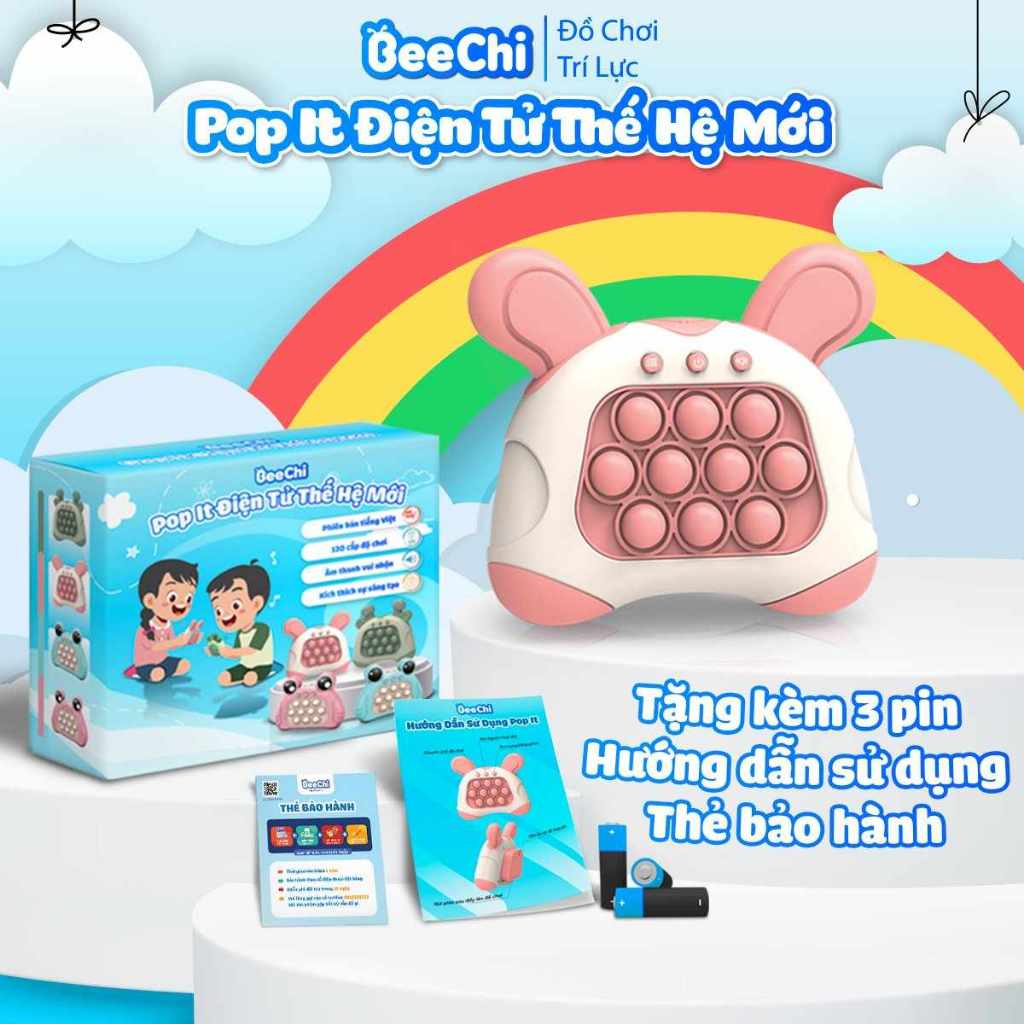 Bộ Đồ Chơi Pop It Beechi BẢn TiẾng ViỆt Thế Hệ Mới - Máy Điện Tử Chơi 