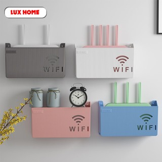 Kệ đựng wifi treo tường, Kệ wifi đặt modem, đầu kỹ thuật số, ổ cắm điện, chất liệu nhựa ABS.