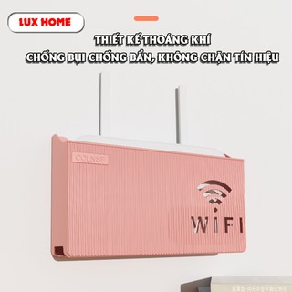 Kệ đựng wifi treo tường, Kệ wifi đặt modem, đầu kỹ thuật số, ổ cắm điện, chất liệu nhựa ABS.