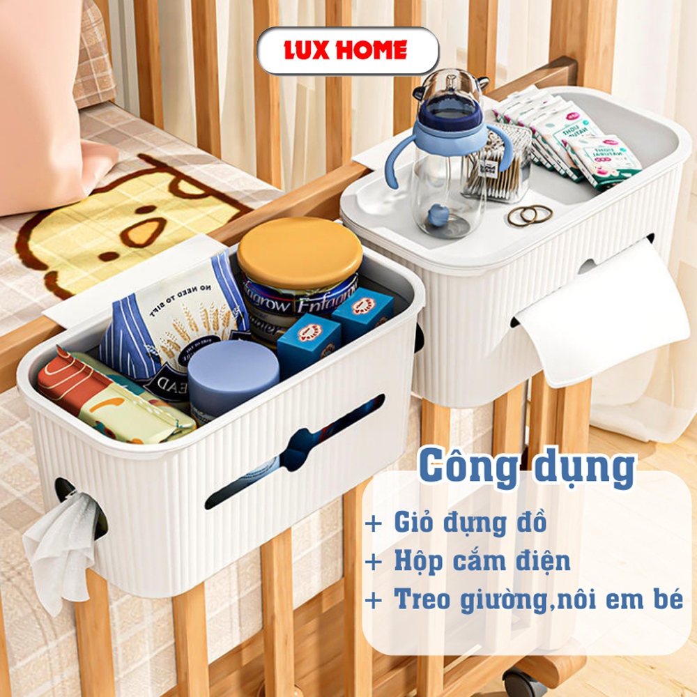 Giỏ đựng đồ treo đa năng, hộp đựng ổ cắm điện,hộp nhựa khăn giấy treo ...