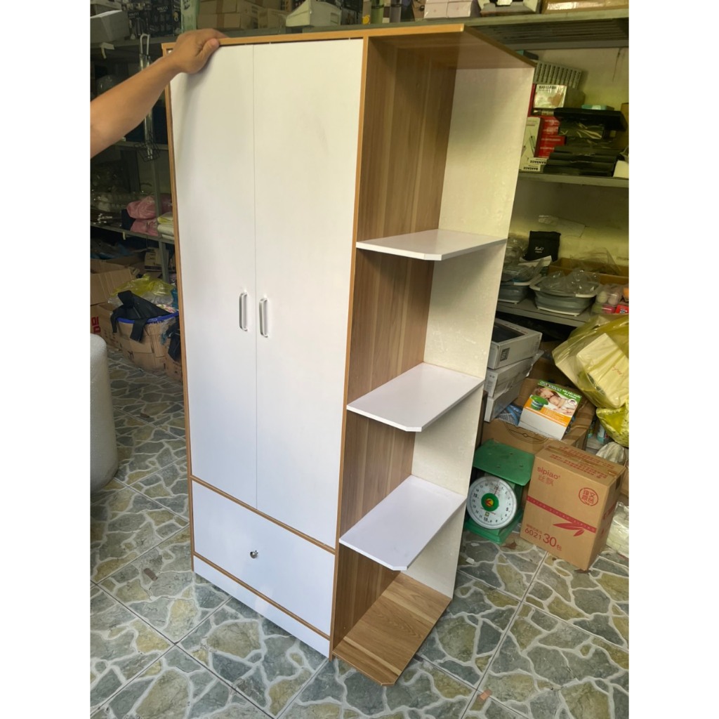 Tủ quần áo cánh mở gỗ mdf DecorAnhKhoa lắp ghép dễ dàng, kích thước 1m6 x 80 x 40cm, hiện đại, chắc