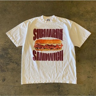 Áo Phông Cộc Tay Hè Nam Nữ Tay Lỡ Phối Hình SANDWICH, Chất Liệu Cotton Khô Mềm Mịn Thấm Hút Mồ Hôi Tốt