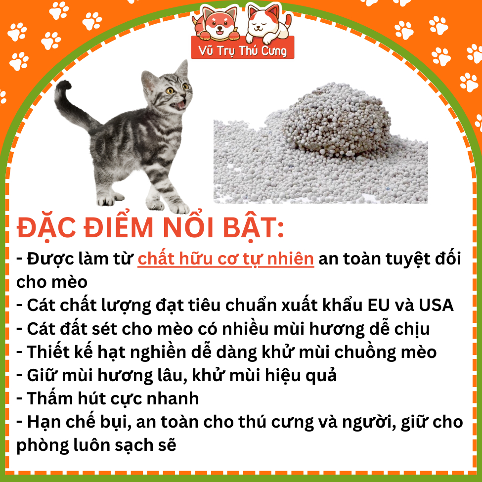 (16L) Cát vệ sinh cho Mèo vón cục, khử mùi hiệu quả Akicat