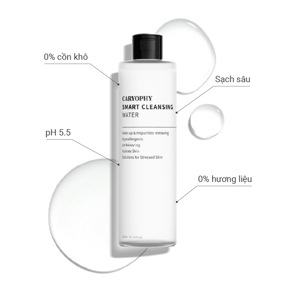 Ảnh Nước tẩy trang Caryophy 500ml cho da mụn nhạy cảm Smart Cleansing Water 4