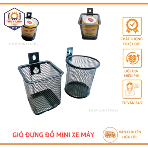 Giỏ cạnh rổ hông gắn xe máy, xe hơi hình vuông hình tròn tiện lợi - Thùy Linh Tools