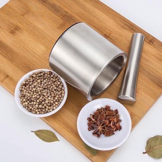 Bộ cối chày inox 304 thép không gỉ- hàng cao cấp không vết hàn