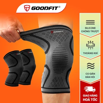 ✅[HỘP 2 CÁI] Đai Thun Bó gối bảo vệ đầu gối GoodFit GF518K,Băng thun gối đai hỗ trợ cố định quấn bó khớp đầu gối GOODFIT
