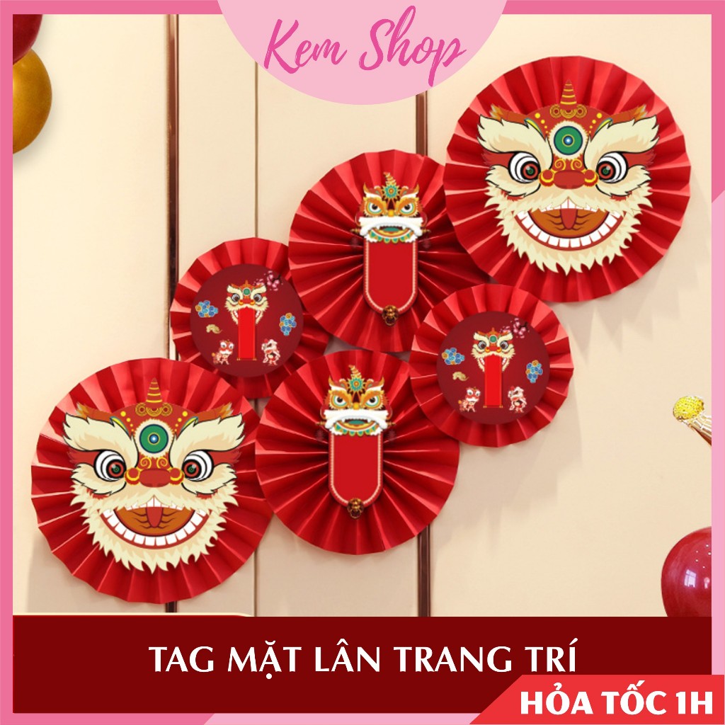 Dây treo mặt lân sư tử, chị hằng nga, dây chữ trang trí tết trung thu, tết nguyên đán - KemShop K349