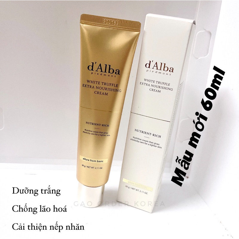 Kem dưỡng D’alba White Trufle Extra Nourishing Cream 60g | Shopee Việt Nam