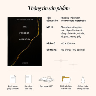 [SẢN PHẨM ĐỘC QUYỀN] Sổ Nhật Ký Thấu Cảm Pandora STAPLER, The Pandora Notebook, Sổ Tay Tương Tác Thực, Đối diện Nỗi buồn