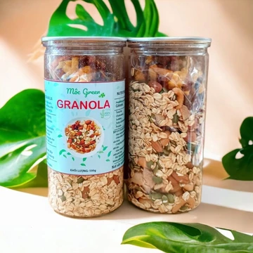 Granola Ăn Kiêng Nhiều Hạt 500g - Ngũ cốc Ăn Kiêng Không Đường _ Vị Truyền Thống (50% yến mạch)