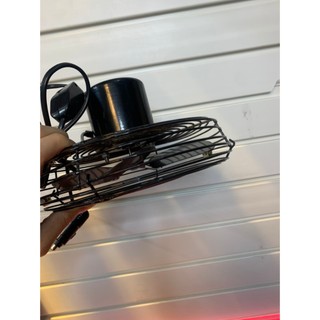 Quạt Mini Kẹp Trên Xe Ô Tô Lồng Sắt 12 và 24v Cánh sắt Đường Kính 20cm