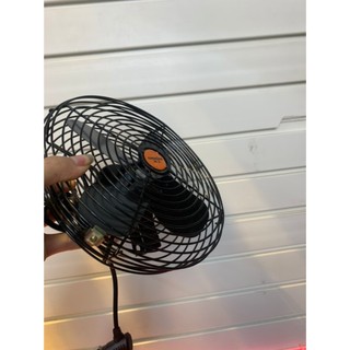 Quạt Mini Kẹp Trên Xe Ô Tô Lồng Sắt 12 và 24v Cánh sắt Đường Kính 20cm