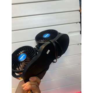 Quạt Đôi Ô Tô - Quạt Máy Đôi Mini 12V - 24V, Xoay 360 Tiện Ích Trên Ô Tô, Xe Hơi Cao Cấp