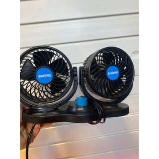 Quạt Đôi Ô Tô - Quạt Máy Đôi Mini 12V - 24V, Xoay 360 Tiện Ích Trên Ô Tô, Xe Hơi Cao Cấp