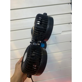 Quạt Đôi Ô Tô - Quạt Máy Đôi Mini 12V - 24V, Xoay 360 Tiện Ích Trên Ô Tô, Xe Hơi Cao Cấp