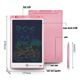 Bảng Viết Thông Minh LCD Đa Sắc Tự Xóa 8.5 Inch 10 Inch 12inch Cho Bé Tập Vẽ- Viết MÃ: 5689