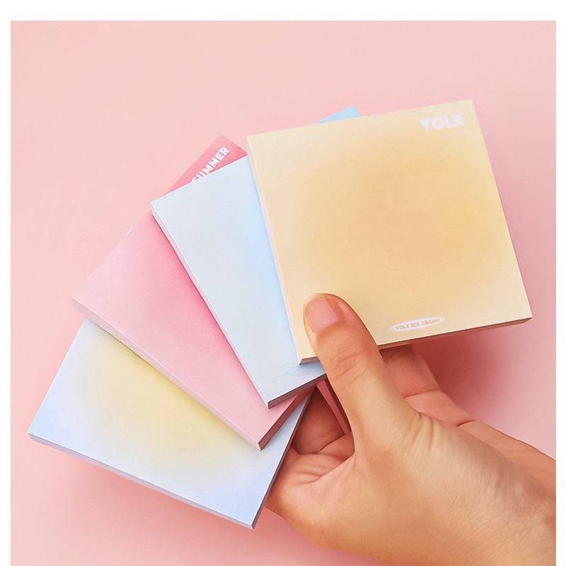 Giấy Note Vuông 50 tờ màu Loang cơ bản cực đẹp, Ghi Chú dành cho Học ...