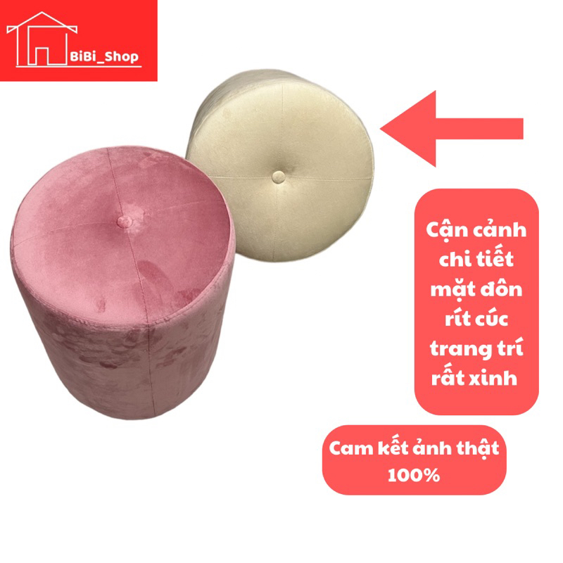 Ghế Ngồi Trang Điểm – Đôn Tròn Sofa Mini Decor Phòng Ngủ