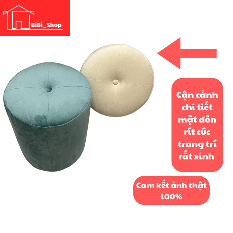 Ghế Ngồi Trang Điểm – Đôn Tròn Sofa Mini Decor Phòng Ngủ