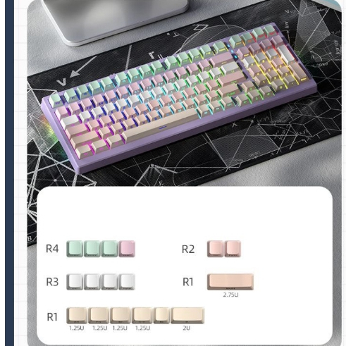 Bàn Phím Cơ Custom - X98 Pro / 3 Mode - Led RGB - Mạch Xuôi - Layout 98 ...