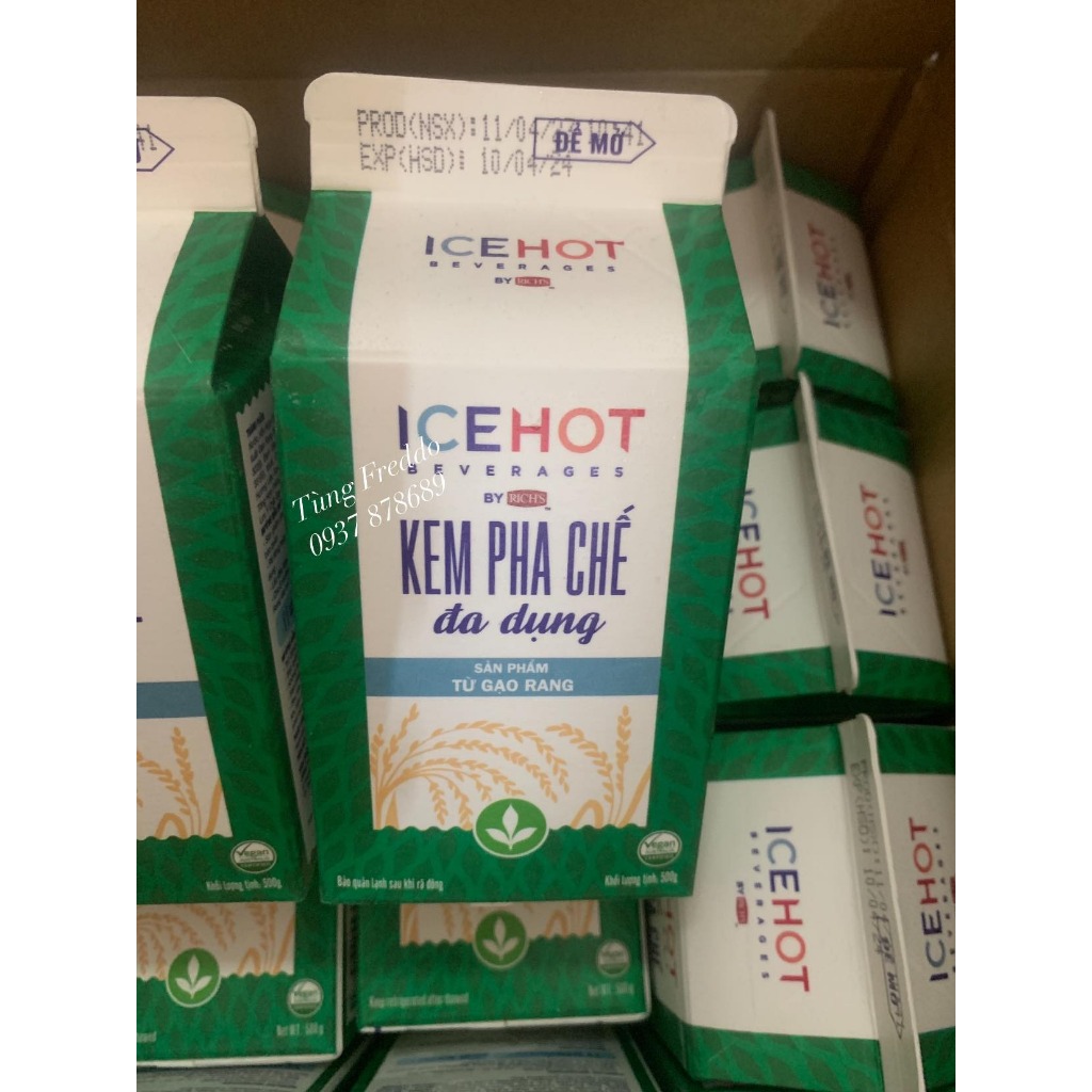 Kem Rich Béo Gạo Rang ICEHOT hộp 500g - Bí Quyết Làm Món Trà Gạo Rang ...