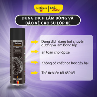 Chai Vệ Sinh Và Bảo Dưỡng Lốp Xe Senfineco 9979 Tire Schine Tire Foam Cleaner Của Đức Dung Tích 650ml - Hàng Chính Hãng