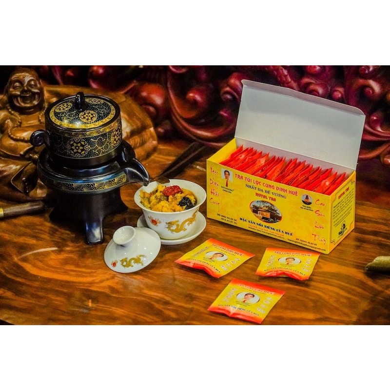 Trà Cung Đình Huế Túi Lọc Đức Phượng, Nhất Dạ Đế Vương (30 túi) - Đặc sản Huế