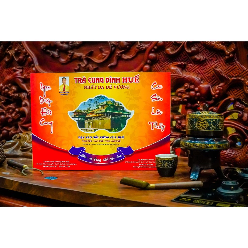 Trà Cung Đình Huế Túi Lọc Đức Phượng, Nhất Dạ Đế Vương (30 túi) - Đặc sản Huế