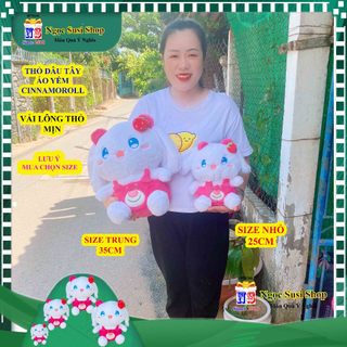 GẤU BÔNG CON THỎ CINNAMOROLL DÂU TÂY ÁO YẾM SIÊU CƯNG ĐẸP NHƯ ẢNH - MUA CHỌN SIZE đồ chơi doll toy búp bê [NGỌC SUSI]