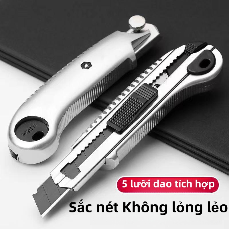 Dao Rọc giấy lớn Kim loại Nhật 18mm,Kèm theo lưỡi dao rọc giấy 5 cái ...