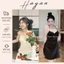 HT60 Váy ngủ sexy phối hoạ tiết sang chảnh kèm đệm lót, đồ ngủ lụa phối ren gợi cảm HT60