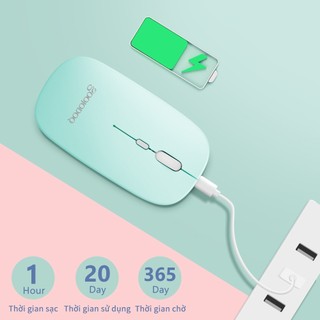 Chuột không dây 2 trong 1 Goojodoq Dual Mode 2.4Ghz Wireless Bluetooth 2 In 1 Cordless Mouse Bảo mật chính hãng