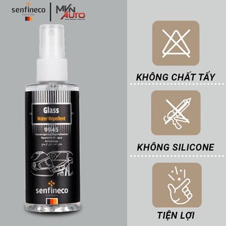 Bình xịt nano chống bám nước kính ô tô Senfineco 9945 Glass Water Repelent dung tích 100ml - Mvn Auto