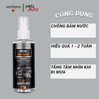 Bình xịt nano chống bám nước kính ô tô Senfineco 9945 Glass Water Repelent dung tích 100ml - Mvn Auto