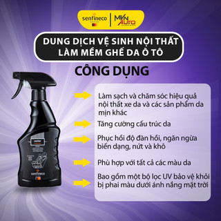 Dung dịch vệ sinh nội thất làm mềm ghế da ô tô Senfineco 9955 dung tích 380ml