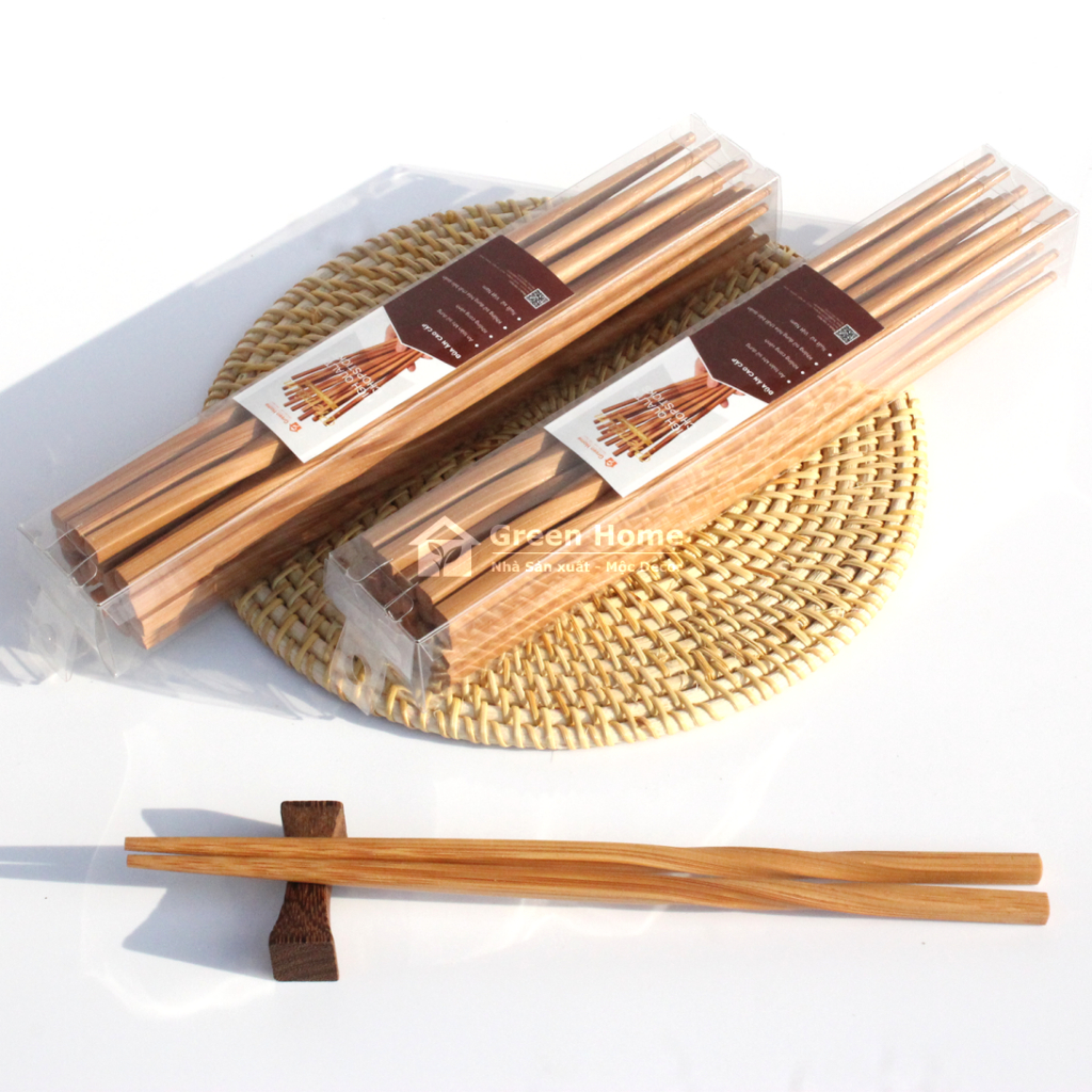 Đũa Tre Thiết Kế Xoắn Cao Cấp - Không Sử Dụng Hóa Chất - Sử Dụng Cho Gia Đình, Khách Sạn, Nhà Hàng