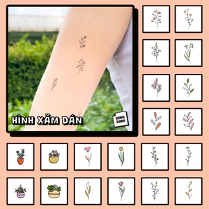 Set 20 Hình Xăm Dán Tạm Thời Chống Nước Dính Dính