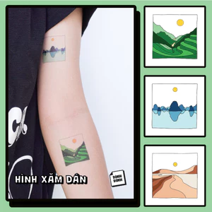 Set 3 Hình Xăm Dán Tạm Thời Chống Nước Dính Dính