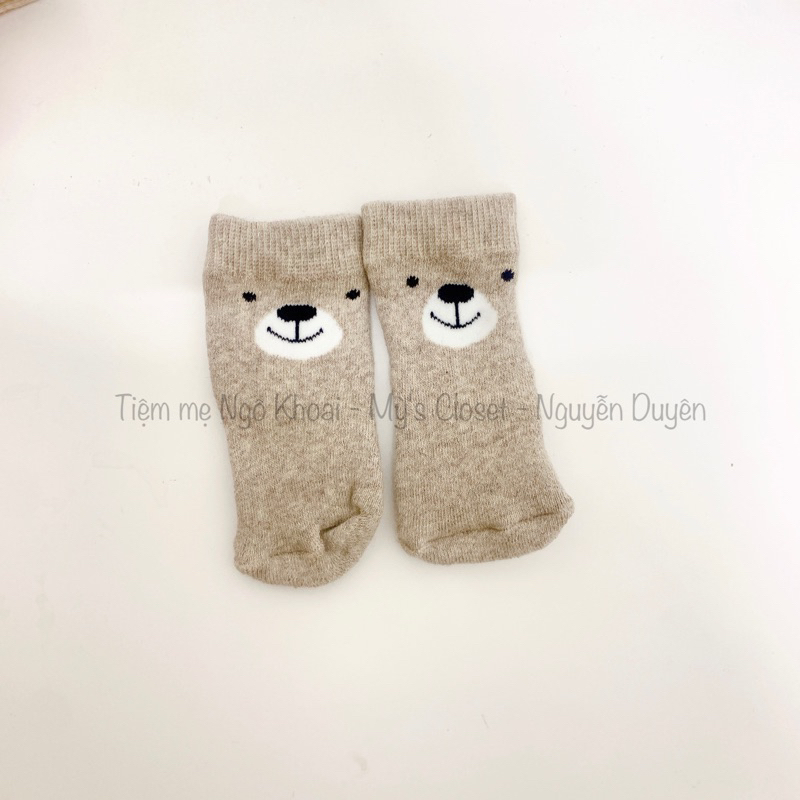 [MD33] DISSNEY Tất len xù ấm áp xuất xịn hoạ tiết xinh xắn cho bé