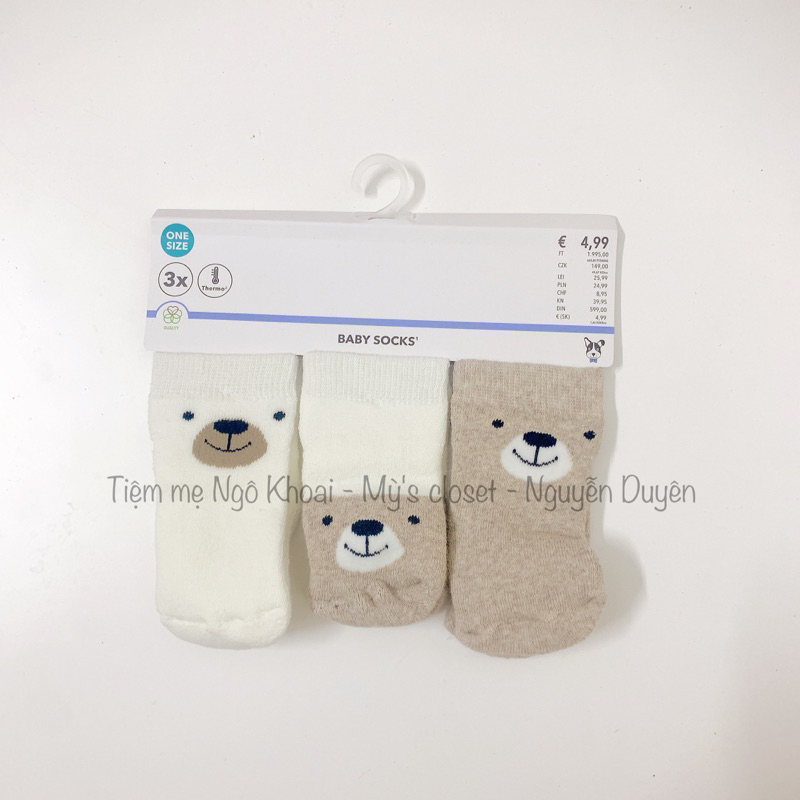 [MD33] DISSNEY Tất len xù ấm áp xuất xịn hoạ tiết xinh xắn cho bé