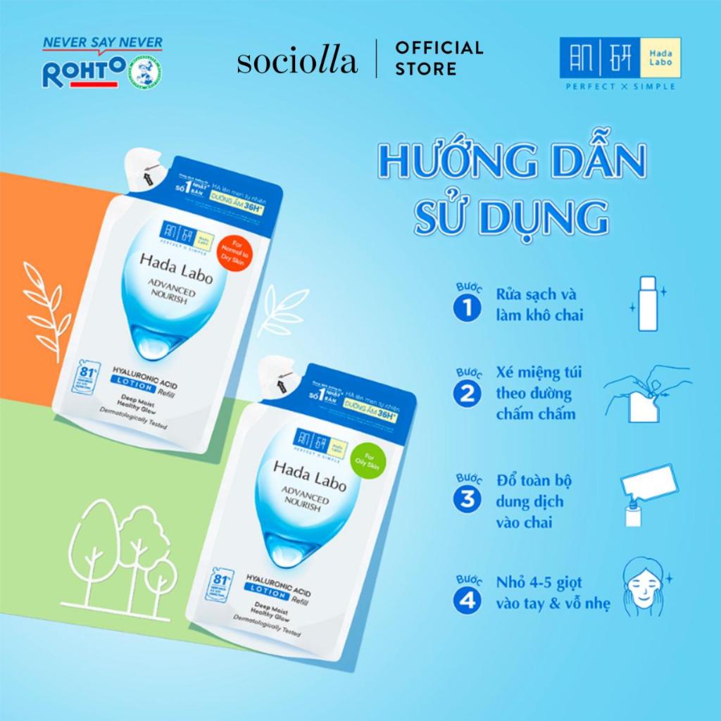 Ảnh Túi Refill Dung Dịch Dưỡng Ẩm Dành Cho Da Dầu Hada Labo 170ml 4