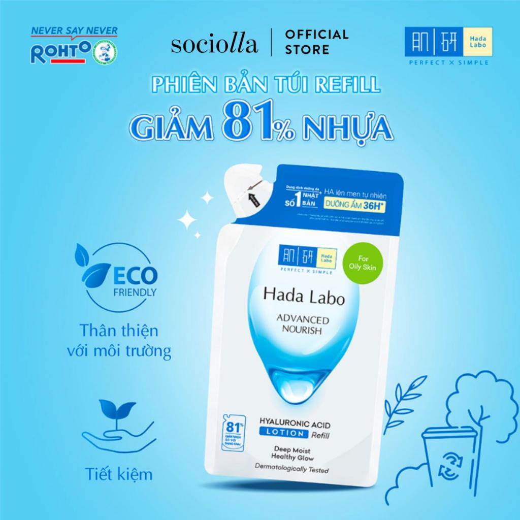 Ảnh Túi Refill Dung Dịch Dưỡng Ẩm Dành Cho Da Dầu Hada Labo 170ml 2