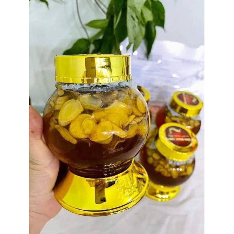 Sâm Ngọc Linh( Sâm Lai Châu) thái lát ngâm mật ong rừng tự nhiên 500gr
