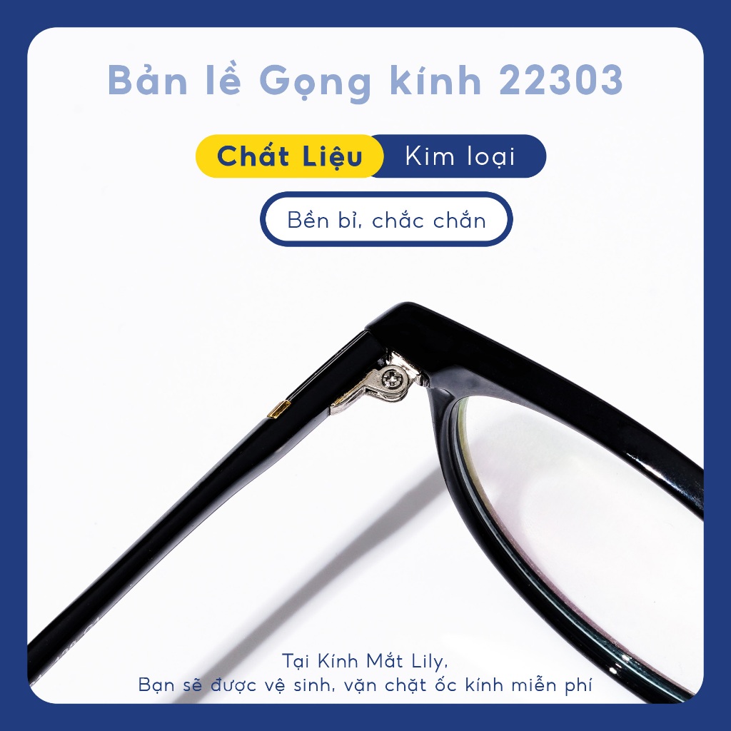 Ảnh Gọng kính tròn chất liệu nhựa dẻo phụ kiện thời trang nữ Lilyeyewear 22303 nhiều màu 2