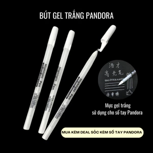 Bút gel mực trắng, viết trên giấy đen, dùng cho Sổ Nhật Ký Thấu Cảm Pandora Notebook